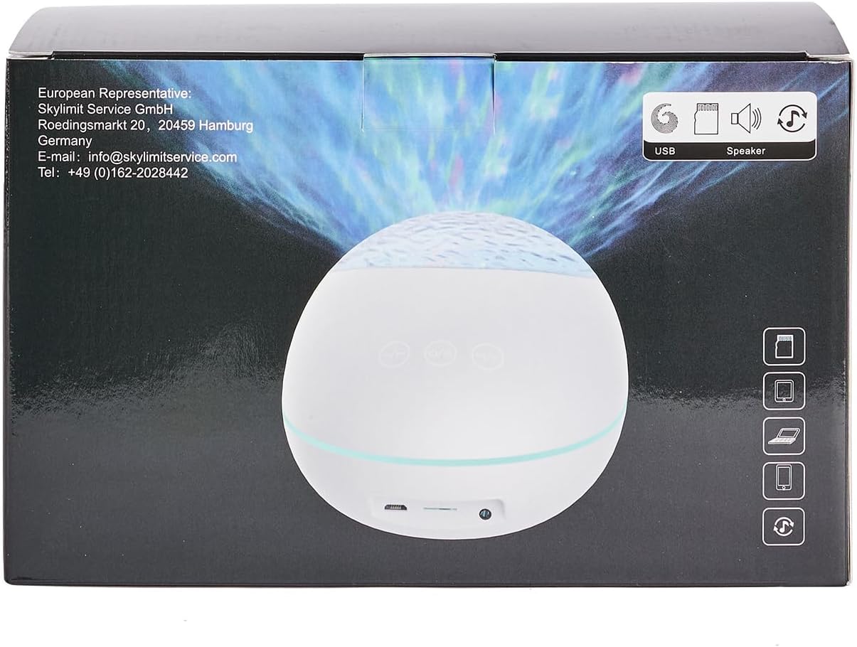 One Fire Galaxy Projector,Night Light Projector Star Projector Bedroom Ocean Wave Projector Kids White Noise Music Bluetooth Starlight,Star Projector Lamp Ceiling Timer Sensory Led Adults Gift Room