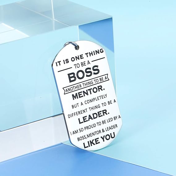 Boss Day Gifts for Women Men Office Keychain Thank You Boss Gift for Coworker Mentor Supervisor Leader Christmas Birthday Leaving Going Away Retirement Gifts Boss Lady Goodbye Gifts to Friend Him Her