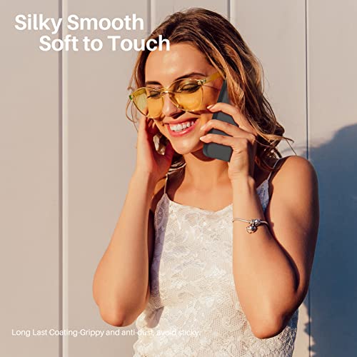 Compatible with iPhone 13 Case 6.1, Slim Liquid Silicone 3 Layers Full Covered Soft Gel Rubber Case Cover