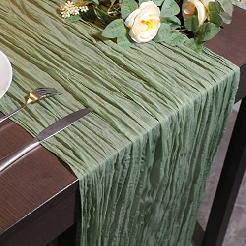 Black Cheesecloth Table Runner, 160inch Long Cheese Cloth Boho Gauze Table Runner