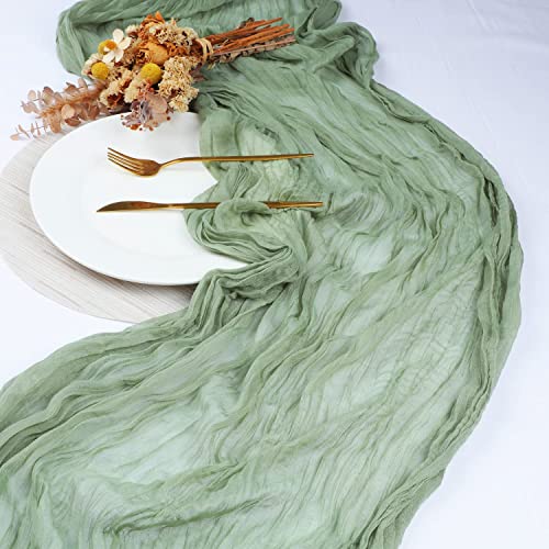Black Cheesecloth Table Runner, 160inch Long Cheese Cloth Boho Gauze Table Runner