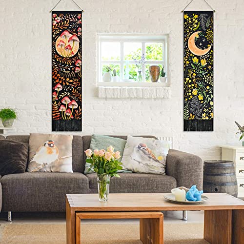 Skeleton Tapestry Planet Gothic Skull White and Black for Bedroom, Living Room