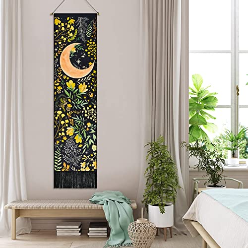 Skeleton Tapestry Planet Gothic Skull White and Black for Bedroom, Living Room