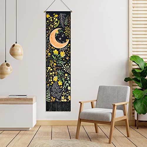 Skeleton Tapestry Planet Gothic Skull White and Black for Bedroom, Living Room