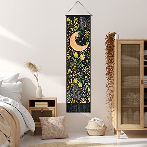 Skeleton Tapestry Planet Gothic Skull White and Black for Bedroom, Living Room