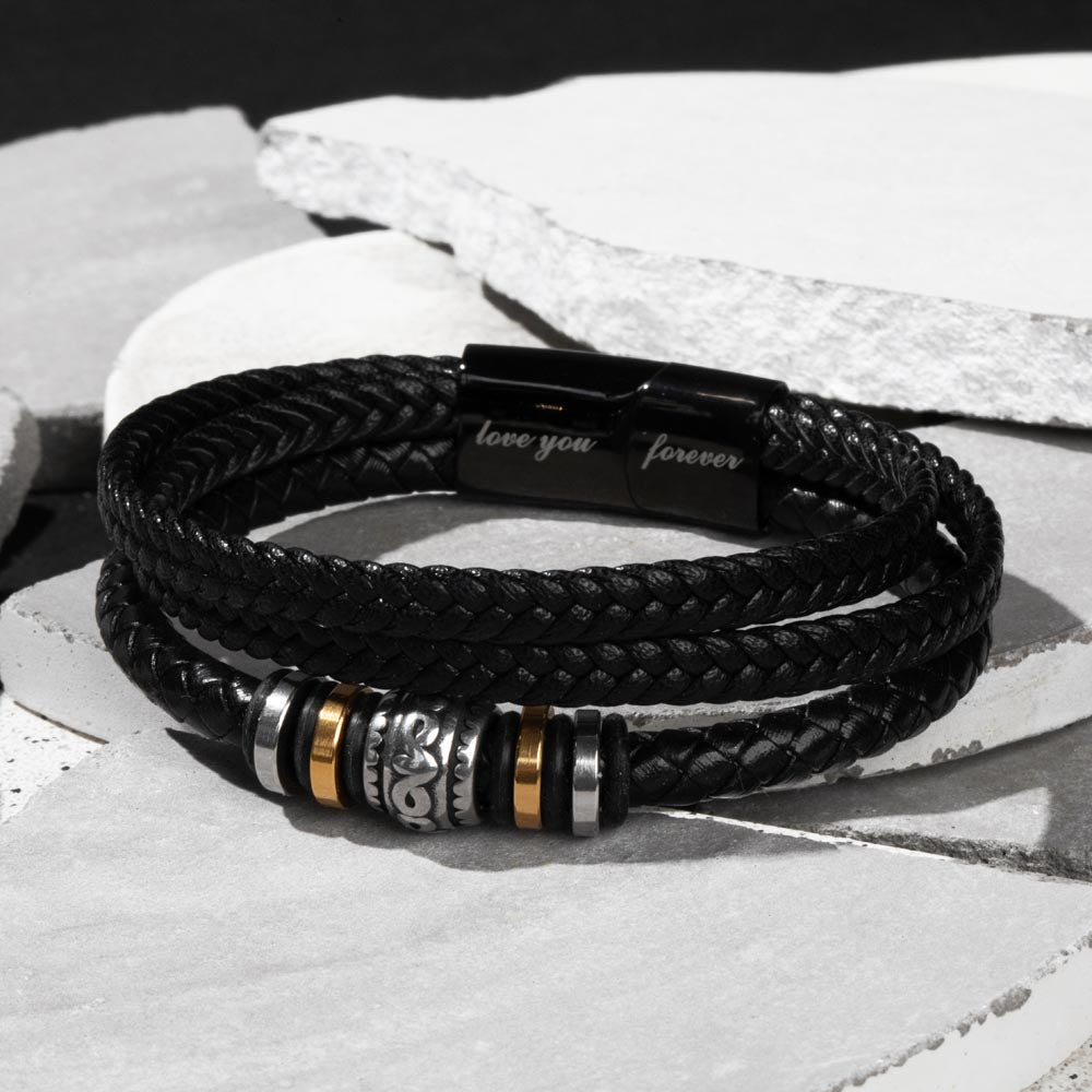 To My Dad - Your Unwavering Belief" Love You Forever Men's Bracelet