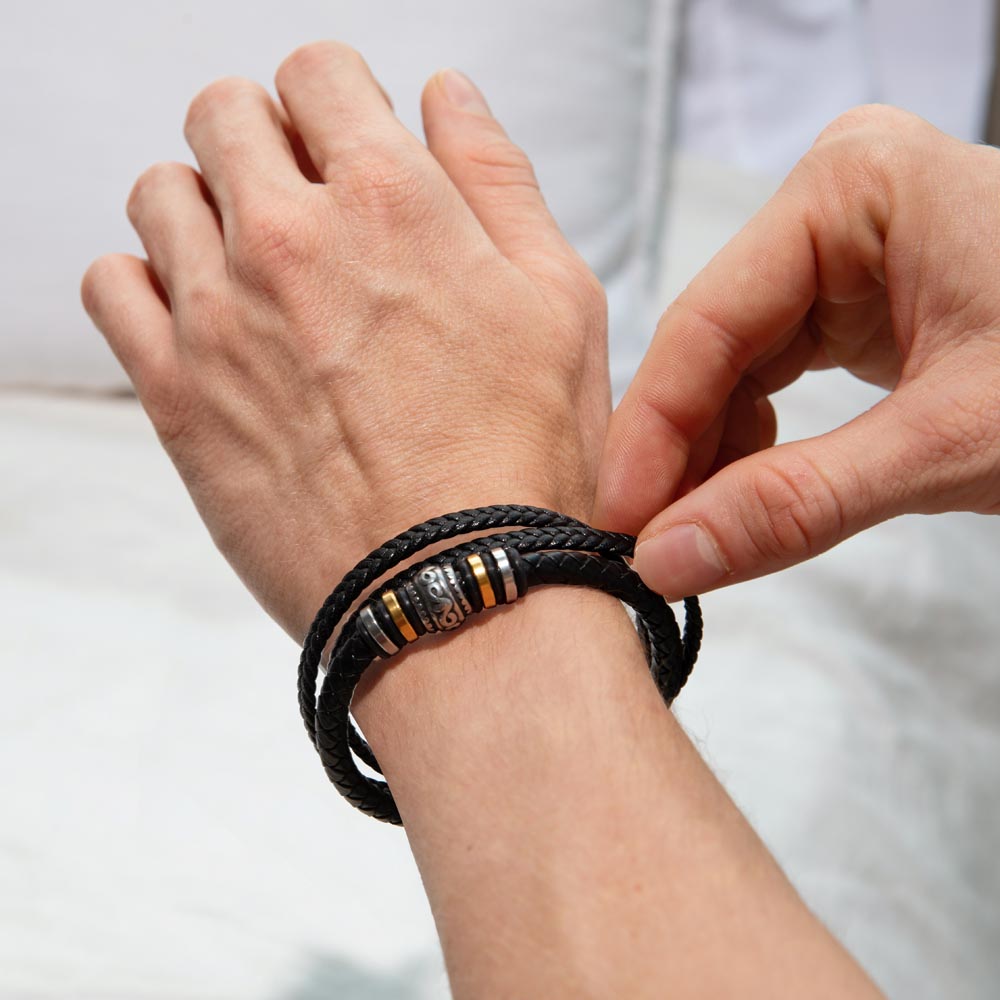 Heartwarming Father's Day Gift: Dad, You're the Anchor, Love You Forever Men's Bracelet