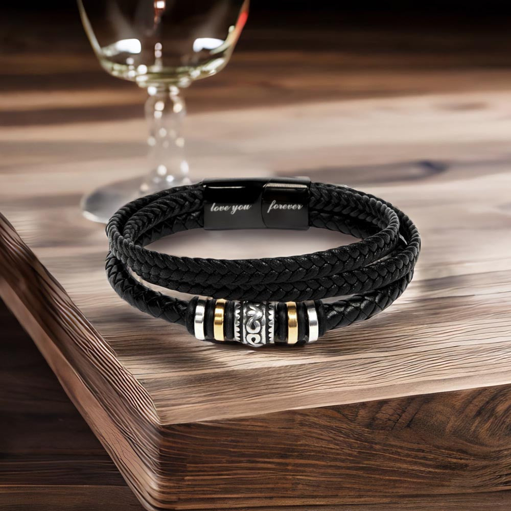 Heartwarming Father's Day Gift: Dad, You're the Anchor, Love You Forever Men's Bracelet