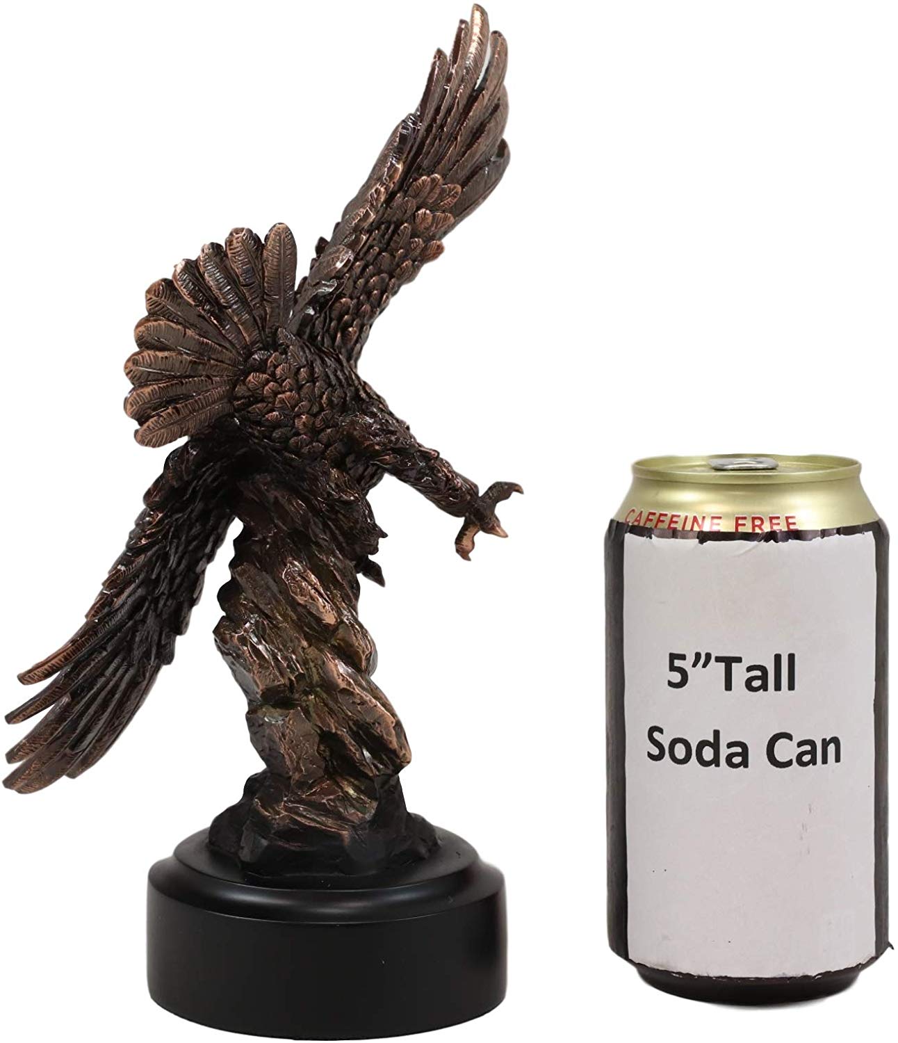 9.25" Tall Wings Broad Winged Bald Eagle Figurine