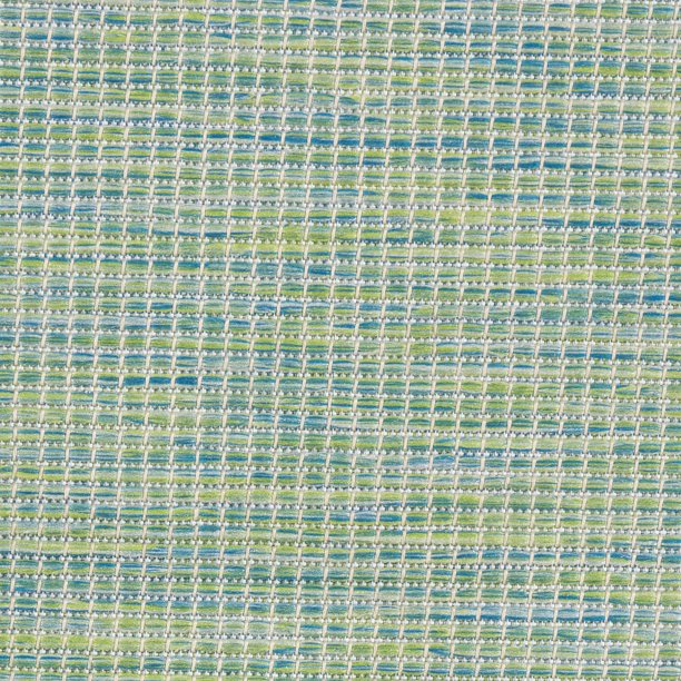 Indoor/Outdoor Modern Solid Blue/Green 3' x 5' Area Rug