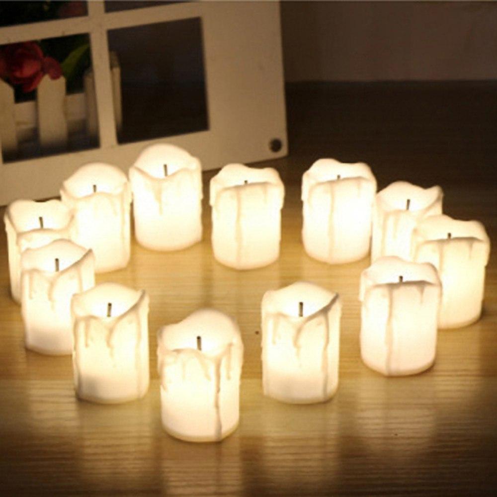 12 Pack LED Tea Light Candles for Halloween