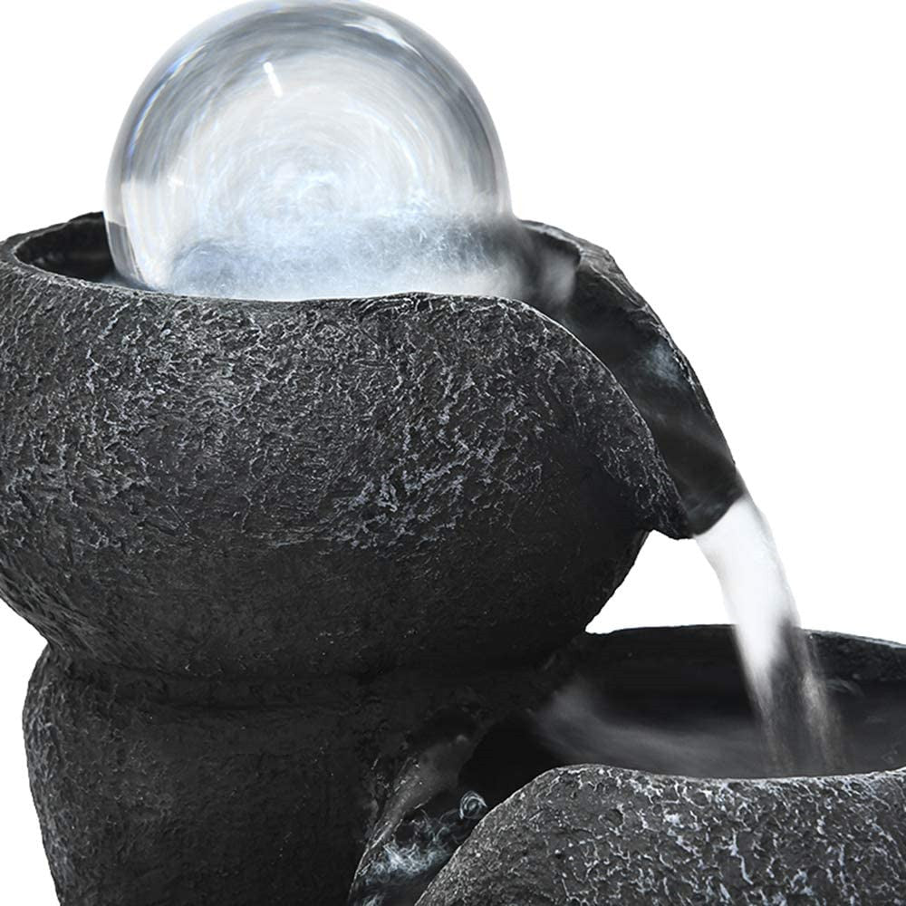 8" Indoor 3-Tier Cascading Tabletop Fountain