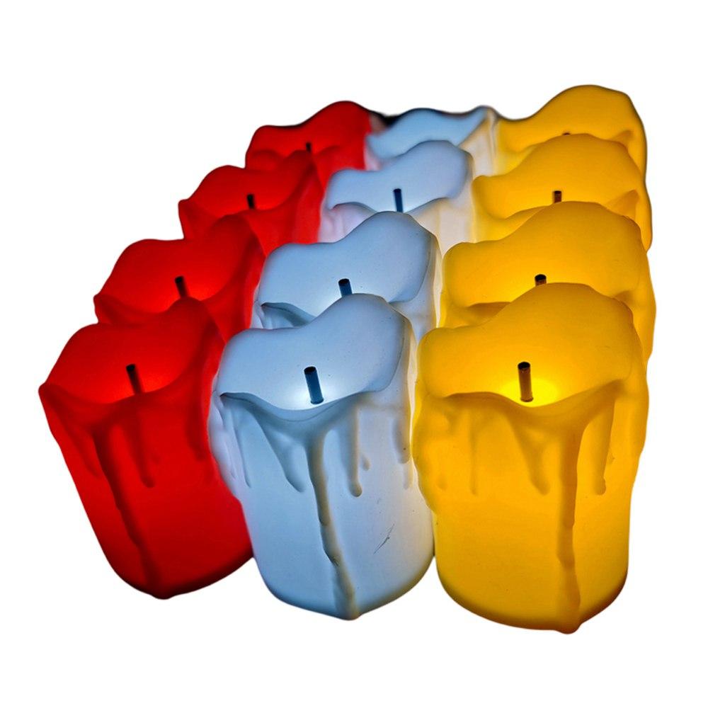 12 Pack LED Tea Light Candles for Halloween