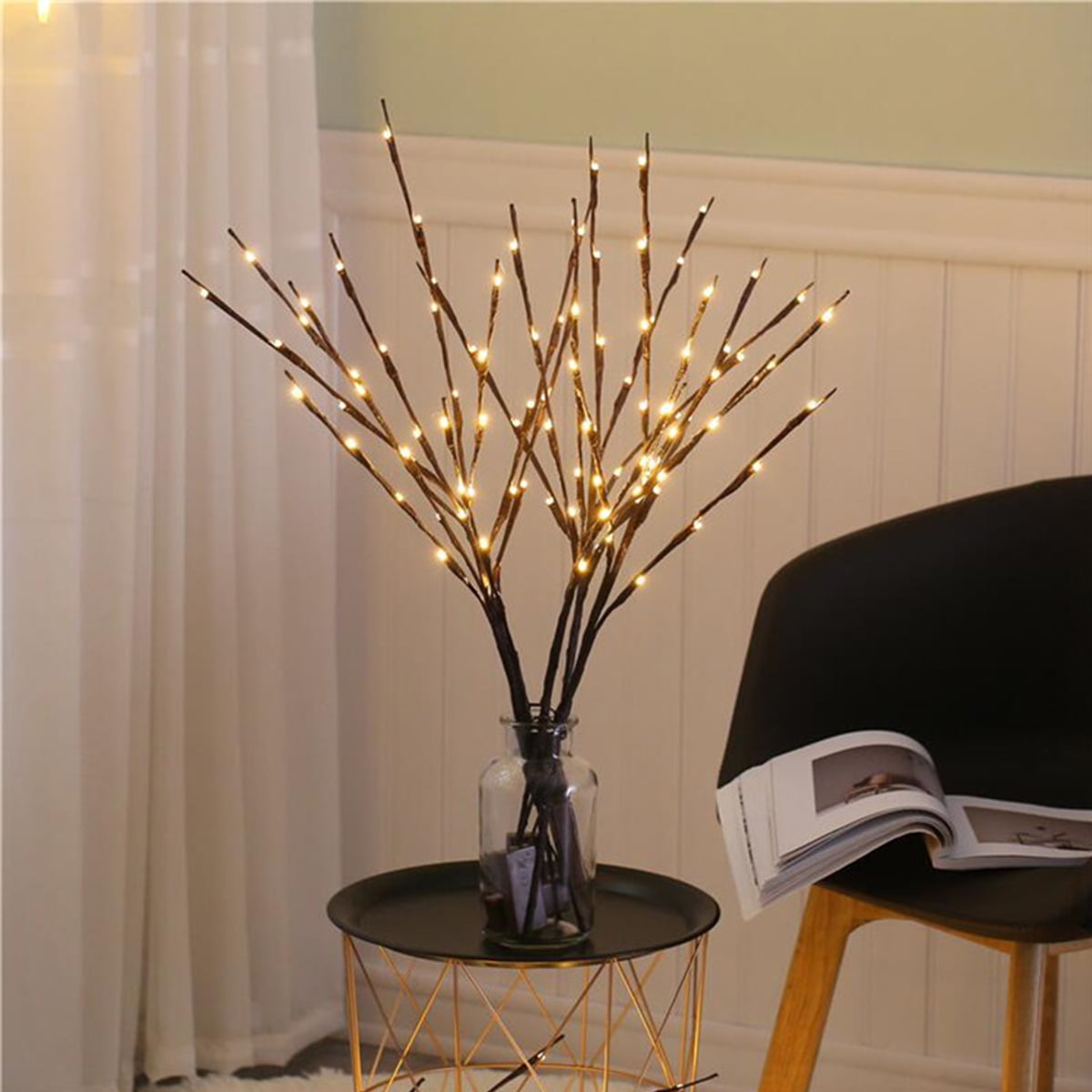 Warm White Christmas LED Willow Branch Lamp Decoration