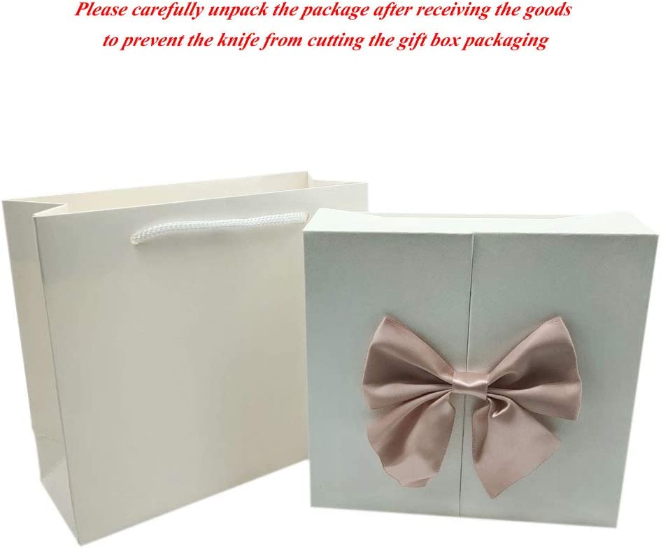 Preserved Red Rose Gift Box Handmade w/ Beautiful Necklace 100 Language Love You (white, heart)