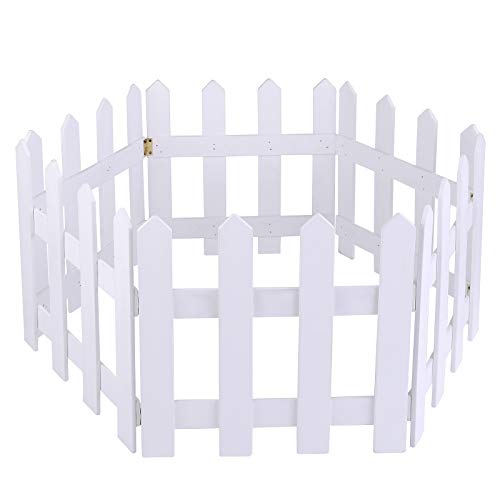 Christmas Tree Wooden Picket Fence Decoration