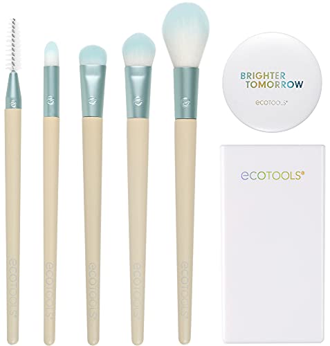 Wake Up & Makeup Brush & Sponge Set, 10 Piece Holiday Gift Set