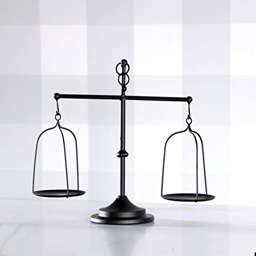 Farmhouse Scale Candleholder -Unique Centerpiece Stand w/ Vintage Style
