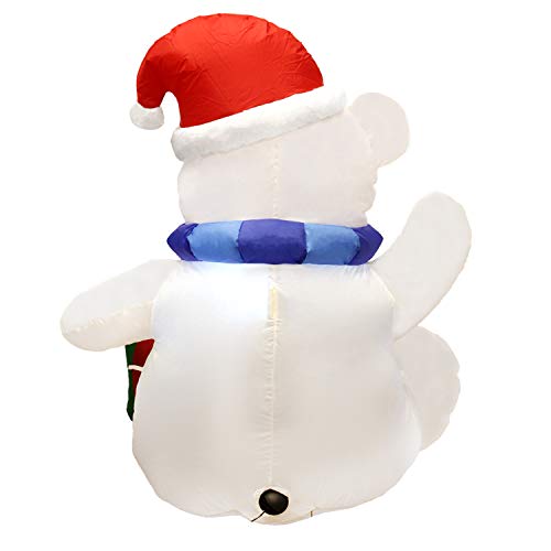 4 ft Christmas Self Inflatable Polar Bear w/ LED Lights