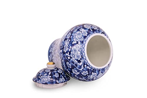 Blue & White Porcelain Plum Blossom Ginger Jar