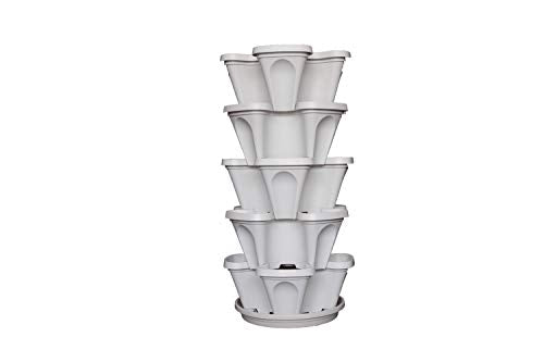 mr stacky 5 tier strawberry planter pot 5 pots 5 Tier Stackable Strawberry, Herb, Flower, & Vegetable Planter – DANNY'S HOME GOODS