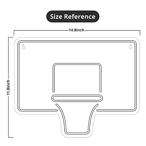 Basketball Hoop Neon Sign - Lights for Basketball Players/Fans Wall Decor