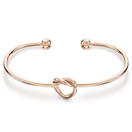 14K Gold Plated Forever Love Knot Infinity Bracelets for Women | Yellow Gold Bracelet