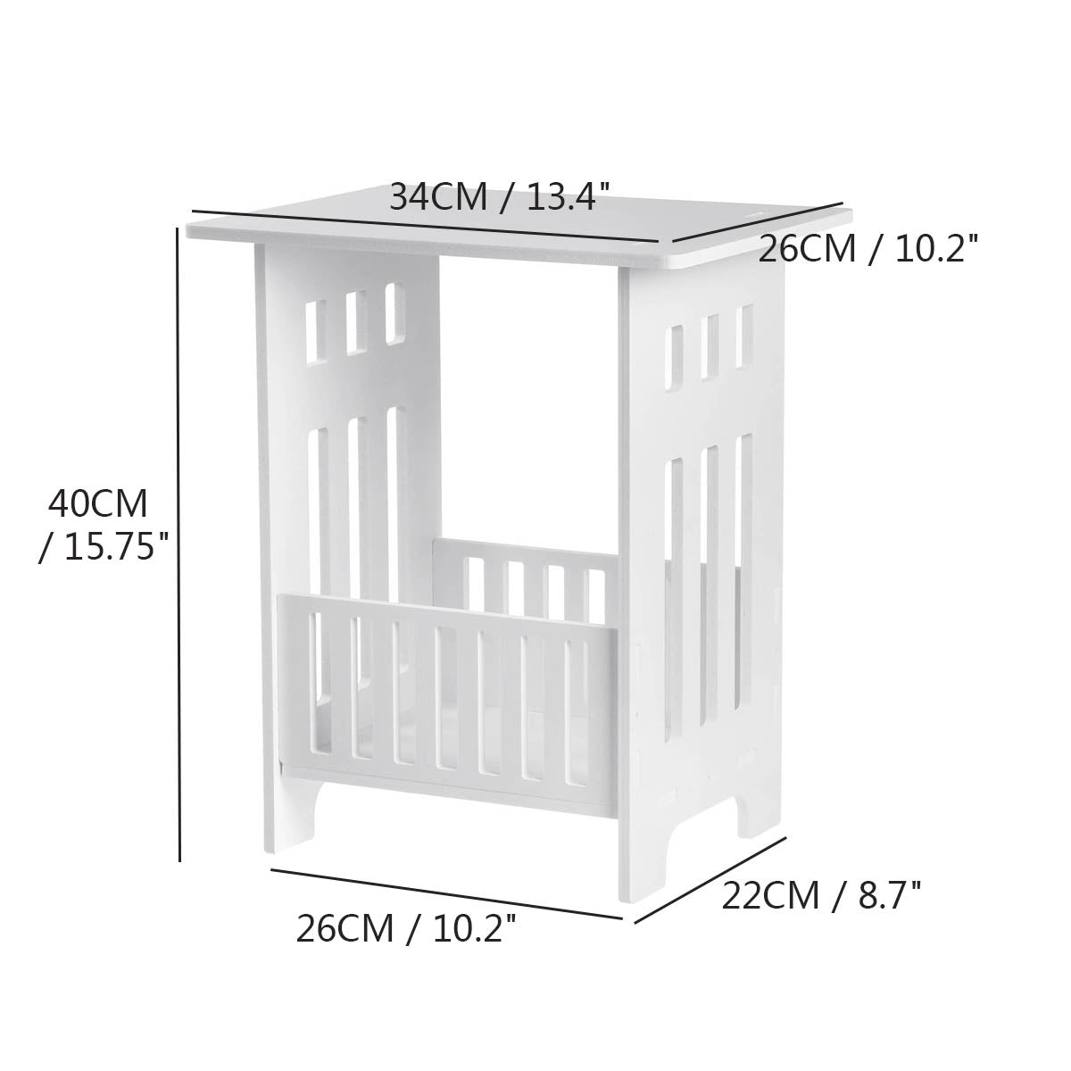 White Modern Nightstand