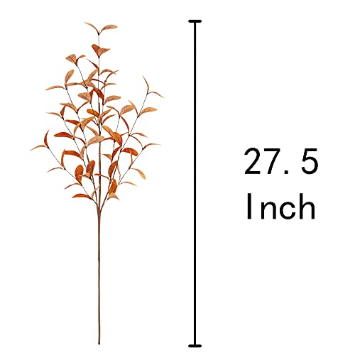 6 Pcs Artificial Eucalyptus Stems Fall Decoration