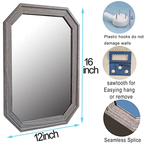 2 Packs Farmhouse Mirror for Wall Decoration 12x16"