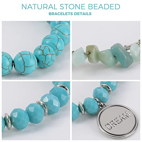 Bohemian Charm Stone Beaded Bracelet for Women