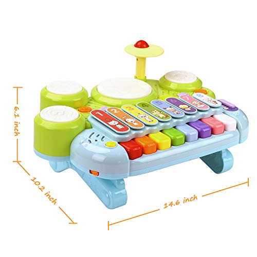 Baby Musical Toys 3 in 1 Piano Keyboard Xylophone Drum Set