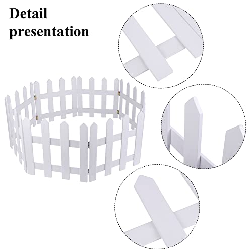 Christmas Tree Wooden Picket Fence Decoration