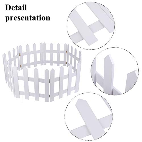 Christmas Tree Wooden Picket Fence Decoration