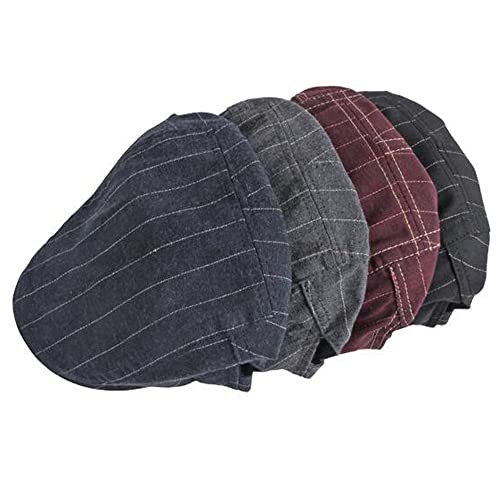 Mens Newsboy Hat Adjustable Breathable