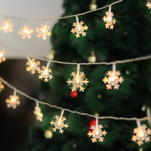 2 Pack Christmas Snowflakes Lights - 50LED 24FT