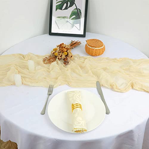 Black Cheesecloth Table Runner, 160inch Long Cheese Cloth Boho Gauze Table Runner
