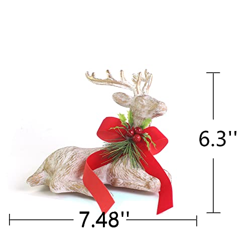 Lying Reindeer Figurine for Christmas Decoration
