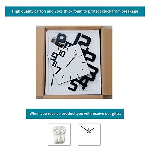 Large Wall Clocks w/ Pendulum Battery Operated Non-Ticking