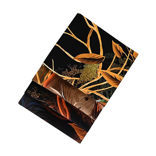 Skull Floral Tapestry Flowers Moon Plants and Leaves Tapestry Wall Hanging for Room, Bedroom