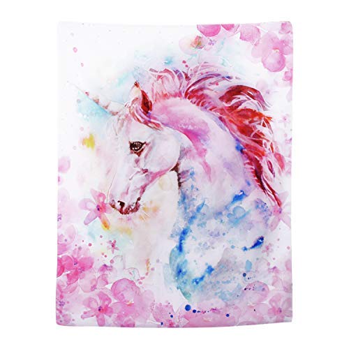Pink Unicorn Tapestry Watercolor Print Wall Art Decoration