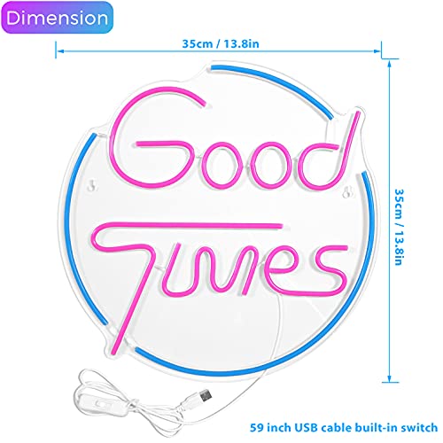 Good Times LED Acrylic Sign Neon Light USB Operated Party Lights