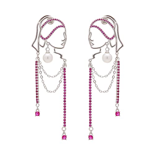 Unique Abstract face Art Earrings for Women