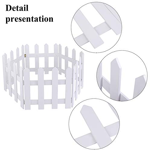 Christmas Tree Wooden Picket Fence Decoration