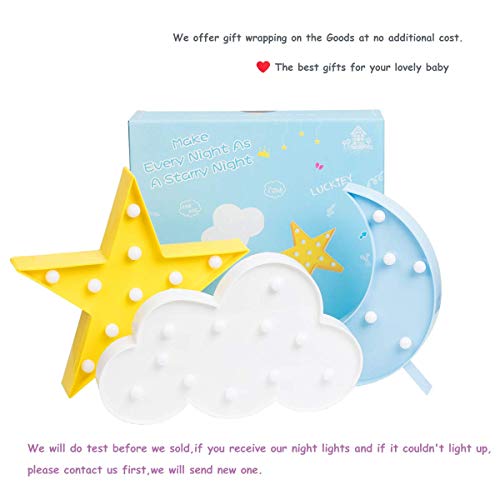 LED Moon Cloud Star Night Lights for Bedroom Decoration