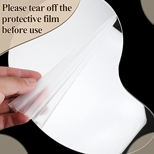 2 Pack Aesthetic Acrylic Makeup Mirror for Desk w/ Stand