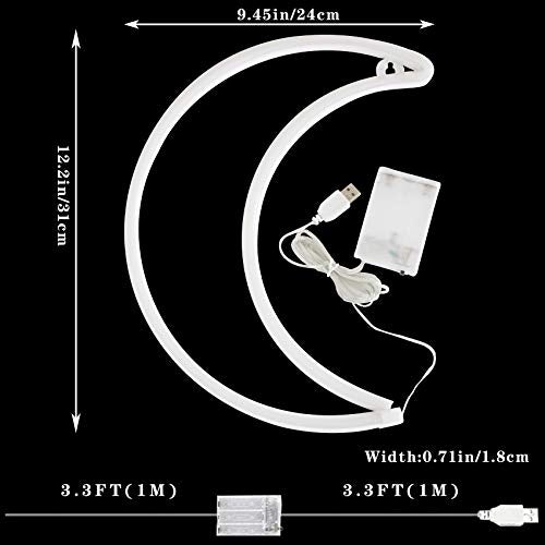 LED Moon Neon Light for Home Decoration