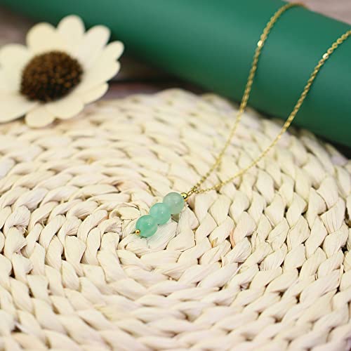 green jewelry crystal necklace with jade beads, green necklace crystal pendant necklace as spiritual jewelry