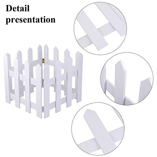 Christmas Tree Wooden Picket Fence Decoration