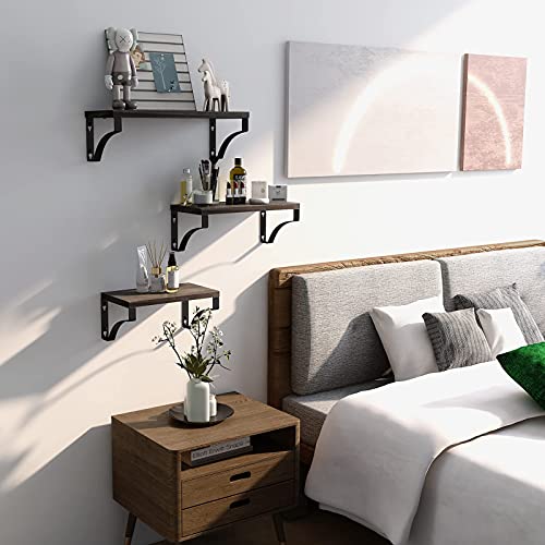 Floating Shelves Wall Mounted Set of 3